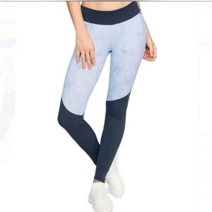 Under Armour Women's UA Unstoppable Ribbed Blue Floral Leggings NWT